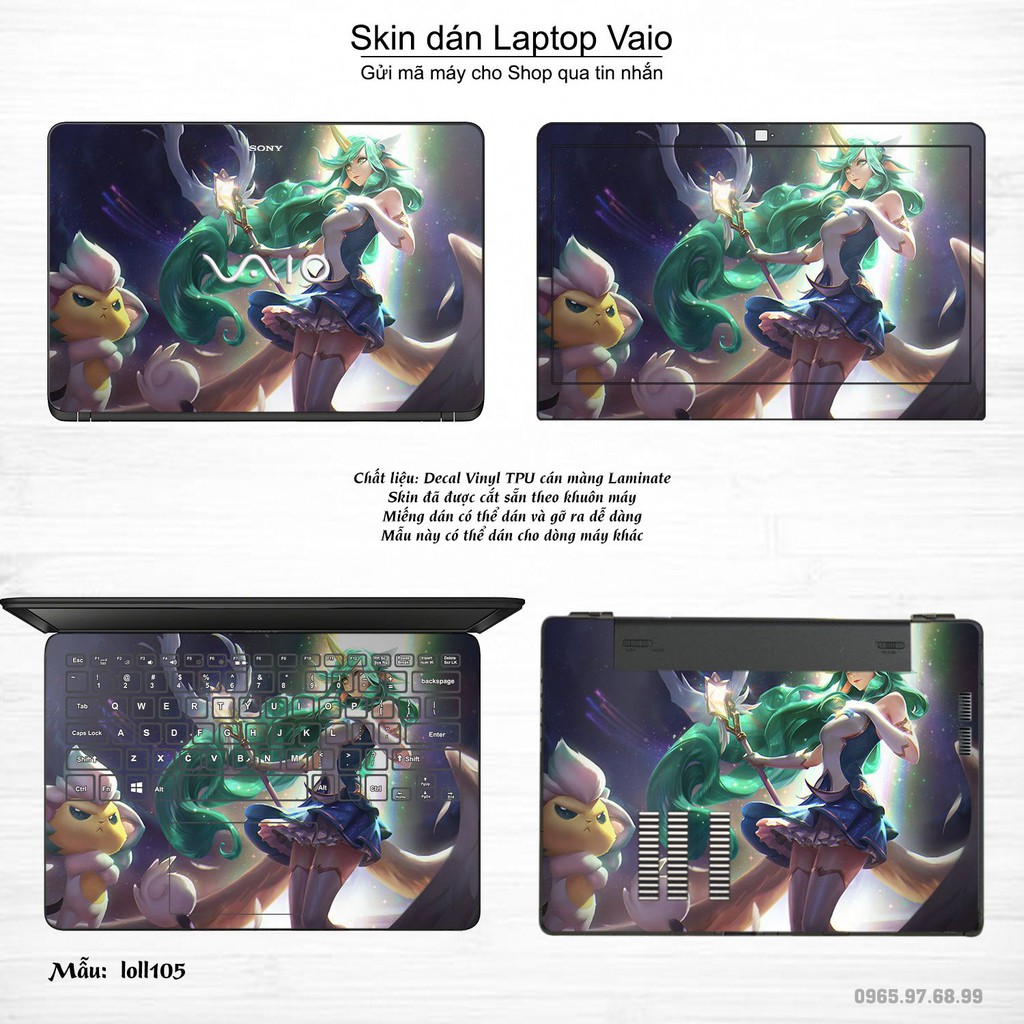 Skin dán Laptop Sony Vaio in hình Liên Minh Huyền Thoại _nhiều mẫu 15 (inbox mã máy cho Shop)