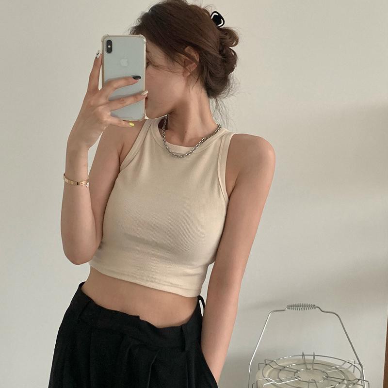 Áo Ba Lỗ Thun Tăm Nữ Dáng Croptop ⚡ Casper.Store | FREESHIP | ⚡ Áo croptop nữ thun tăm body 3 màu trơn basic