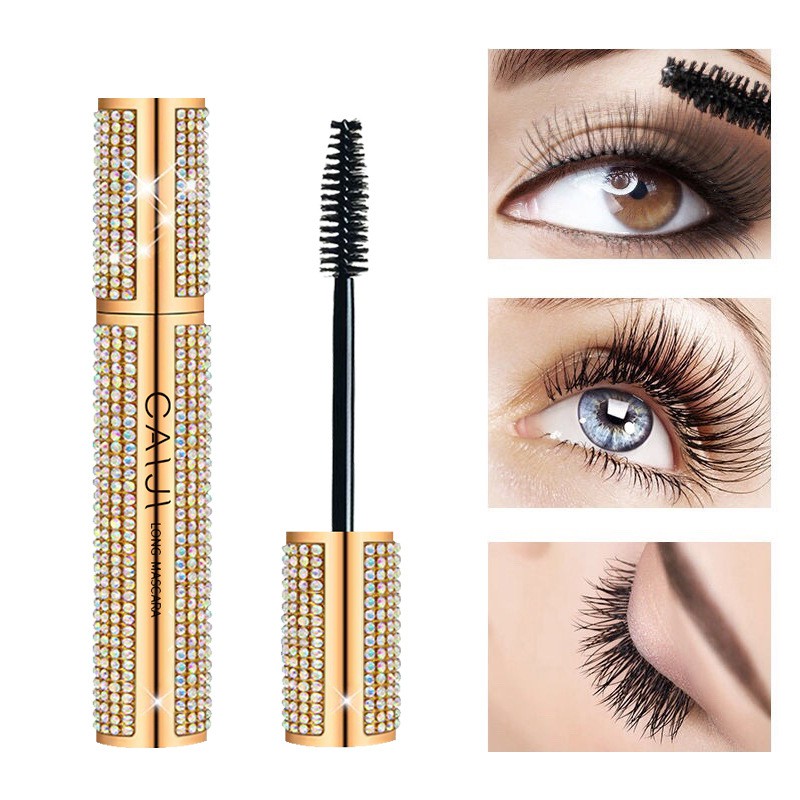 Mascara không lem không trôi CALJI   làm mi dài và dày thiết kế đính đá kim cương bắt mắt.
