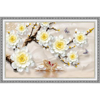 Tranh dán tường uyên ương phòng ngủ Lunawall-0998K