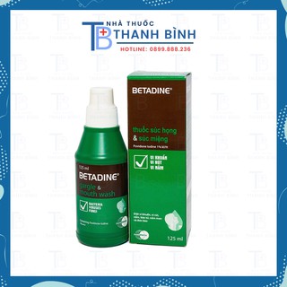Betadin súc miệng súc họng hỗ trợ giảm viêm họng chai 125ml