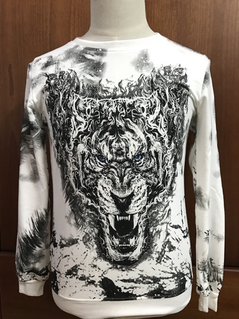 Áo nỉ nam dài tay in hình