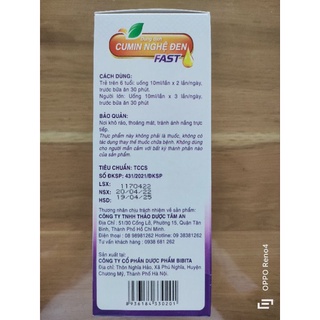 Dung dịch CUMIN NGHỆ ĐEN FAST