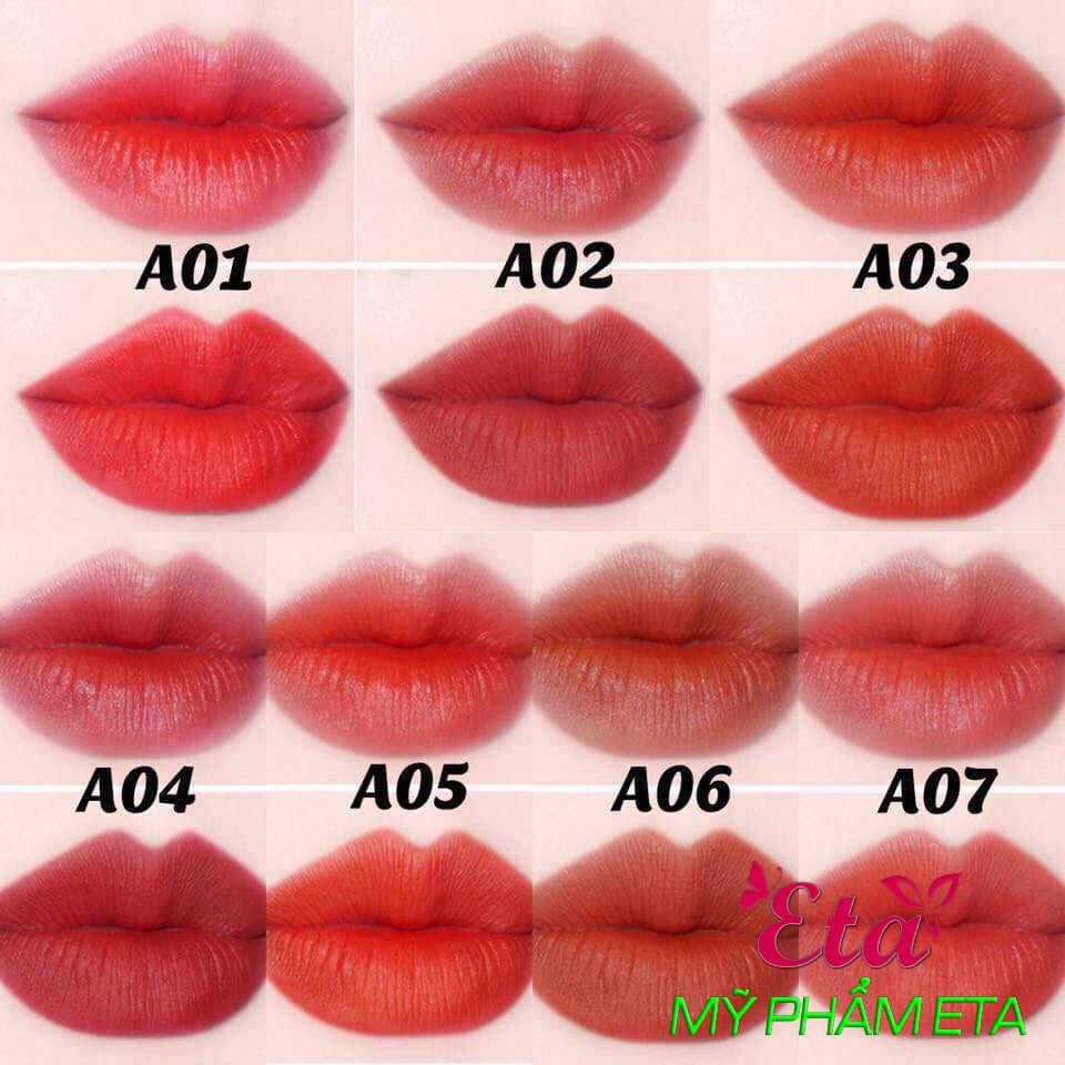 Son kem lì Black ROUGE Air Fit Velvet Tint siêu mịn siêu lì ver1 A01-A07 | BigBuy360 - bigbuy360.vn