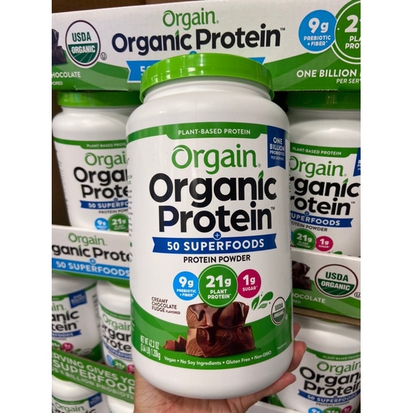 Bột Protein hữu cơ Orgain Organic Protein 920g hương Chocolate