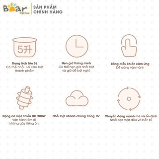 [Hàng có sẵn] Máy Nhào Bột, Máy Trộn Bột 5L Chính Hãng Bear