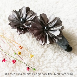 [Xả hàng] Kẹp chéo bông 2 mặt.kẹp lớn Handmade [ẢNH THẬT]