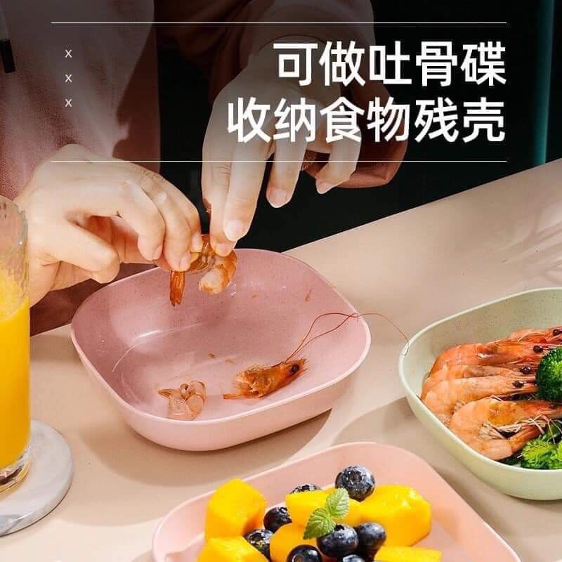 Set 8 đĩa nhựa lúa mạch xinh xắn