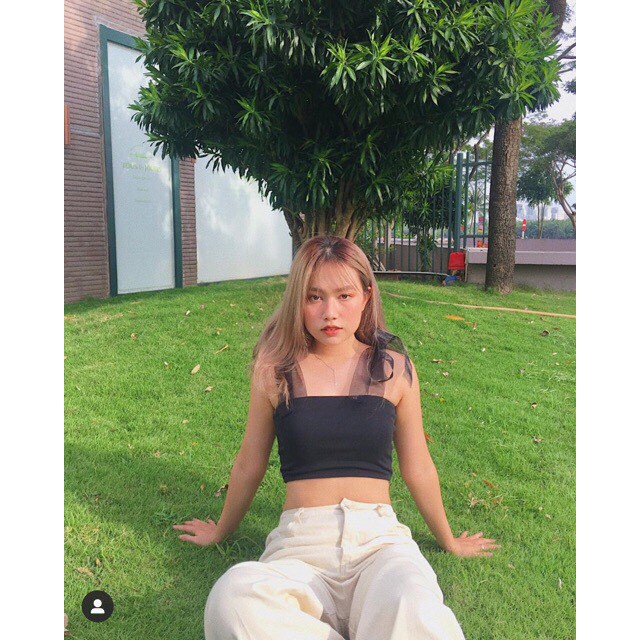 ÁO QUÂY NGỰC 2 DÂY BUỘC NƠ - ÁO CROPTOP DÂY NƠ LƯỚI REN ULZZANG