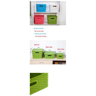Giỏ Nhựa Đựng Đồ Có Nắp Cao Cấp