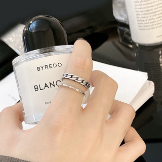 Vintage style double silver plated ring