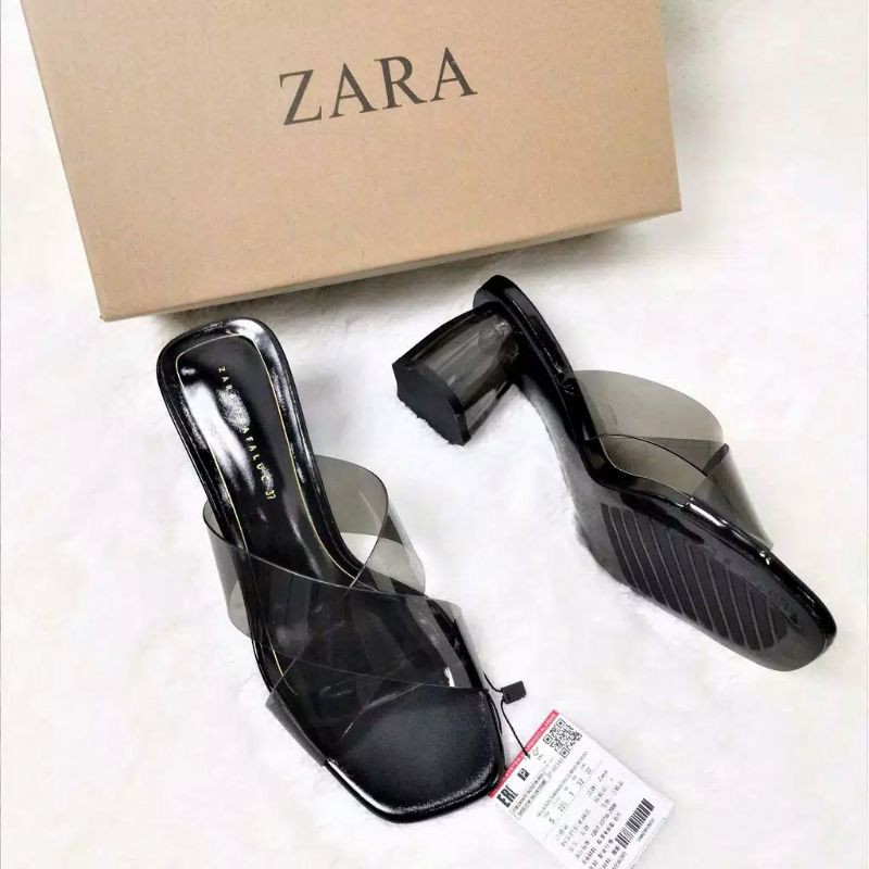 Giày Cao Gót Zara 891 Quai Ngang Trong Suốt Thời Trang