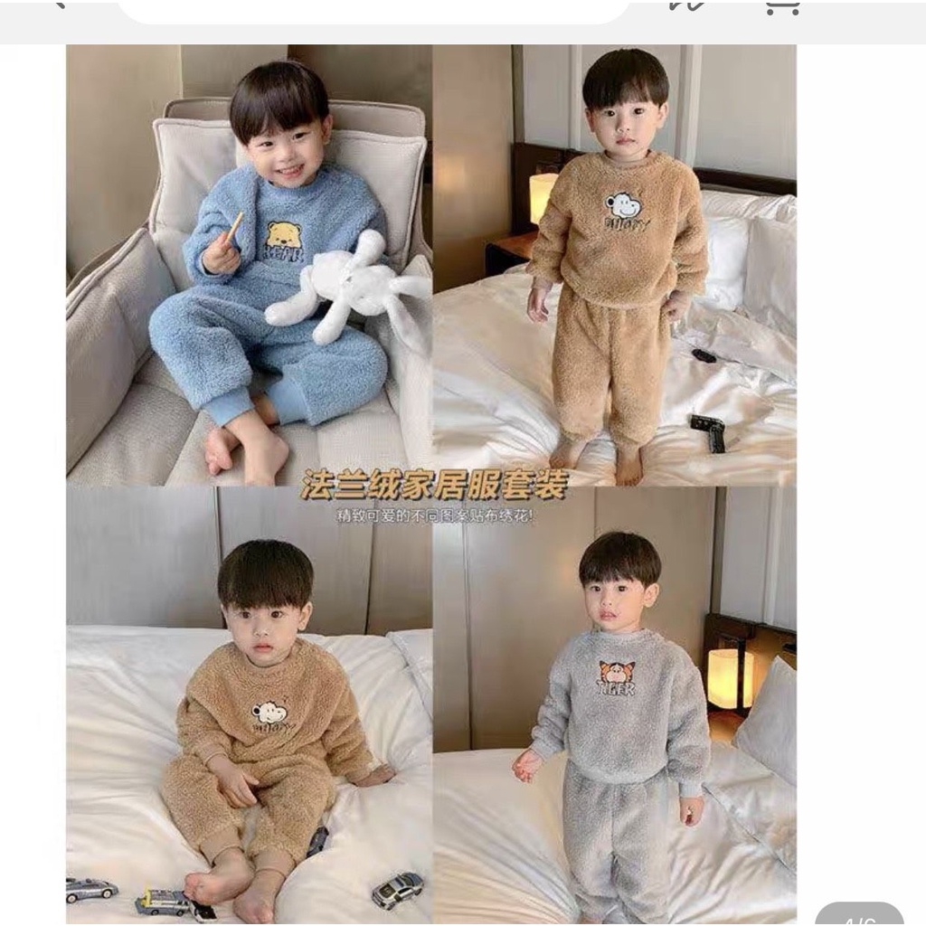 BT213 - SET BỘ LÔNG XÙ CHÓ GẤU HỔ 3 MÀU BÉ TRAI
