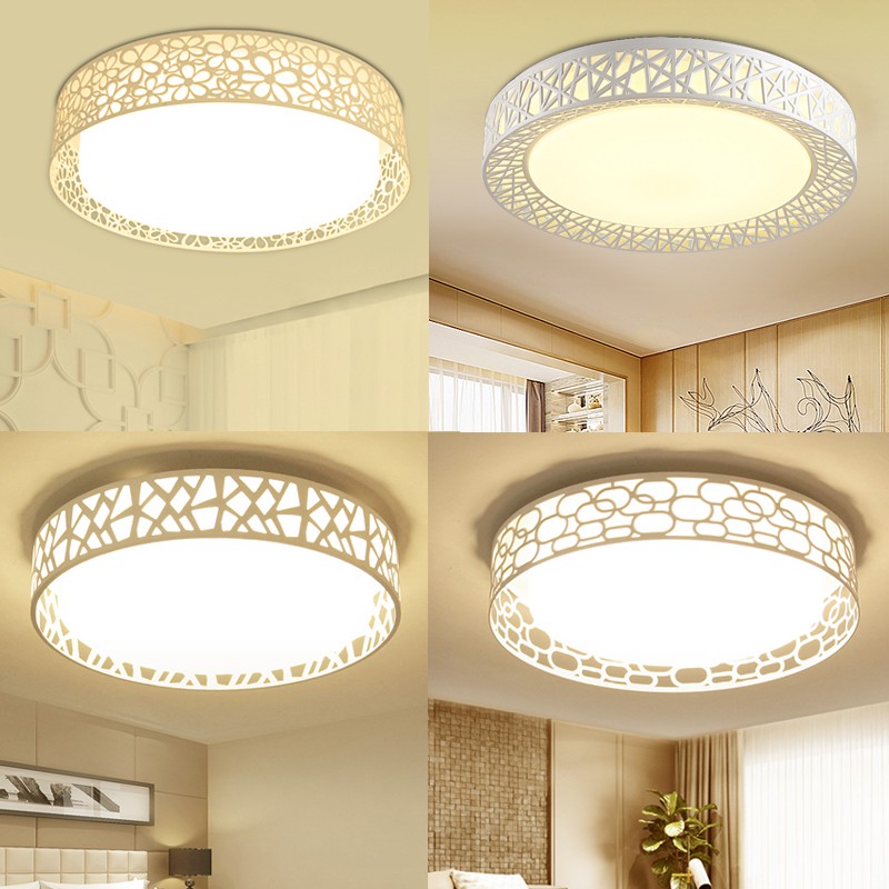 vỏ chụp đèn led phòng khách đơn giản hiện đại vỏ đèn ốp trần cá tính sáng tạo chụp đèn phòng ngủ hình tròn