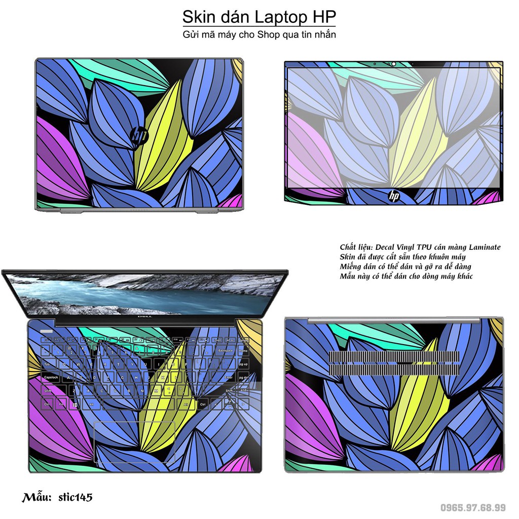 Skin dán Laptop HP in hình Hoa văn sticker nhiều mẫu 24 (inbox mã máy cho Shop)