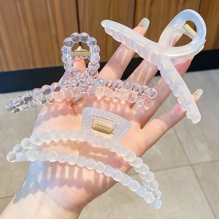 Kẹp tóc acrylic trong suốt phong cách thời trang Hàn Quốc