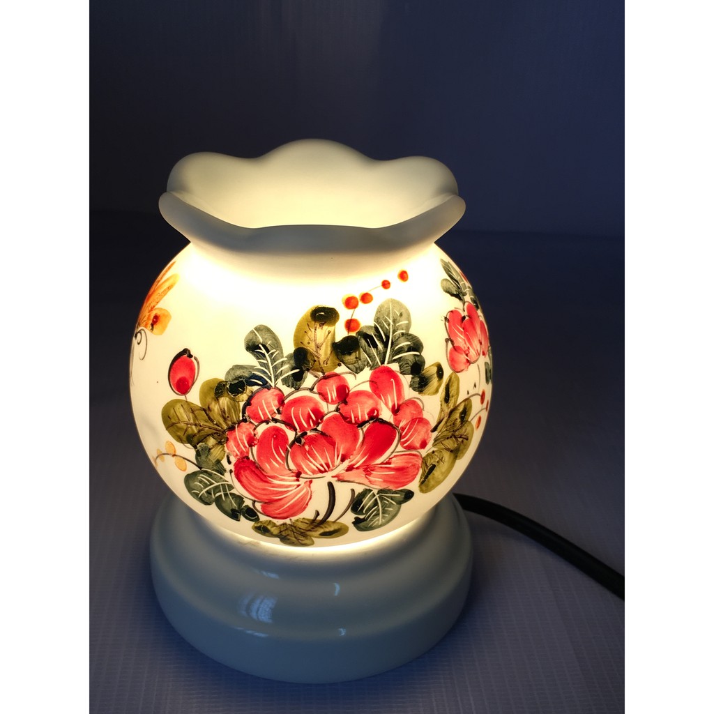 Combo tinh dầu sả chanh IAT 10ml Đèn xông tinh dầu điện MNB (Ghi chú mã)