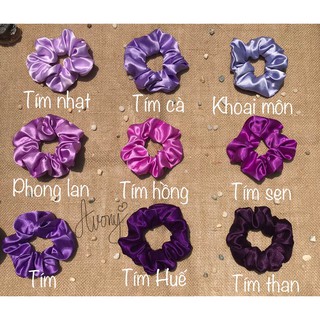 Sắc màu tím - Cột tóc vải scrunchies
