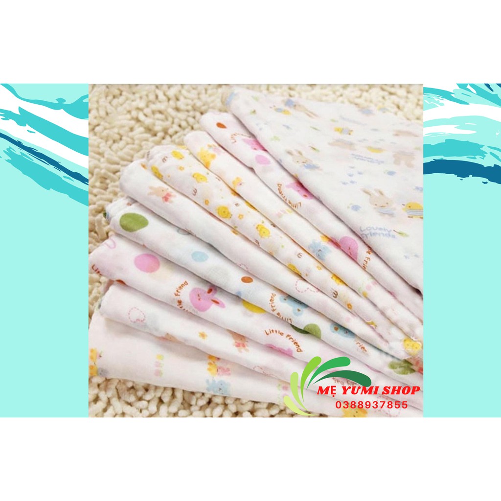 [Hàng Đẹp] Khăn Tắm Baby Xuất Nhật 68cm*68cm (4 Lớp-Mềm Mại-Không Sổ Lông)