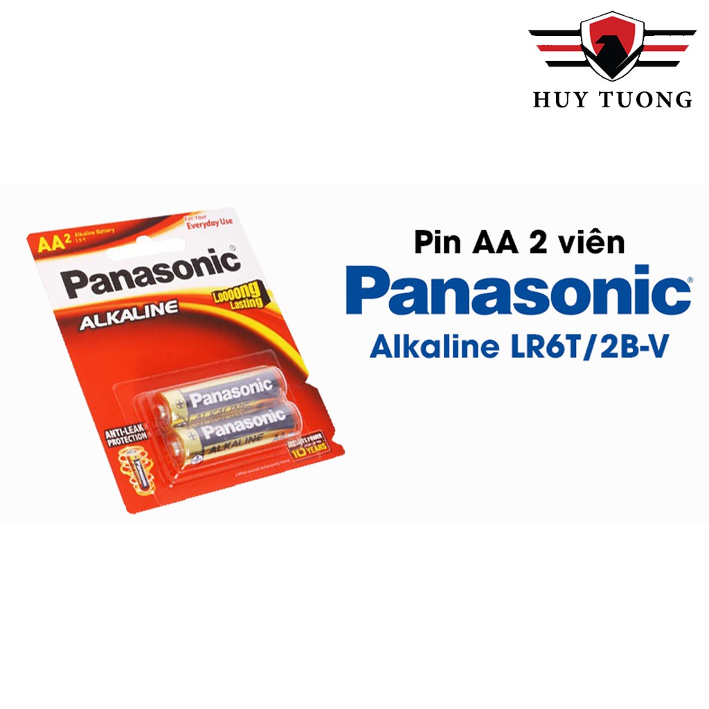 Bộ 2 viên pin AA Panasonic Alkaline cao cấp - Huy Tưởng