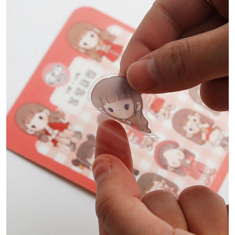 Túi 40 miếng dán sticker trang trí hình bé gái dễ thương