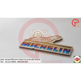 TEMTITAN - TEM LOGO CHỮ MICHELIN BẰNG TITAN CAO CẤP