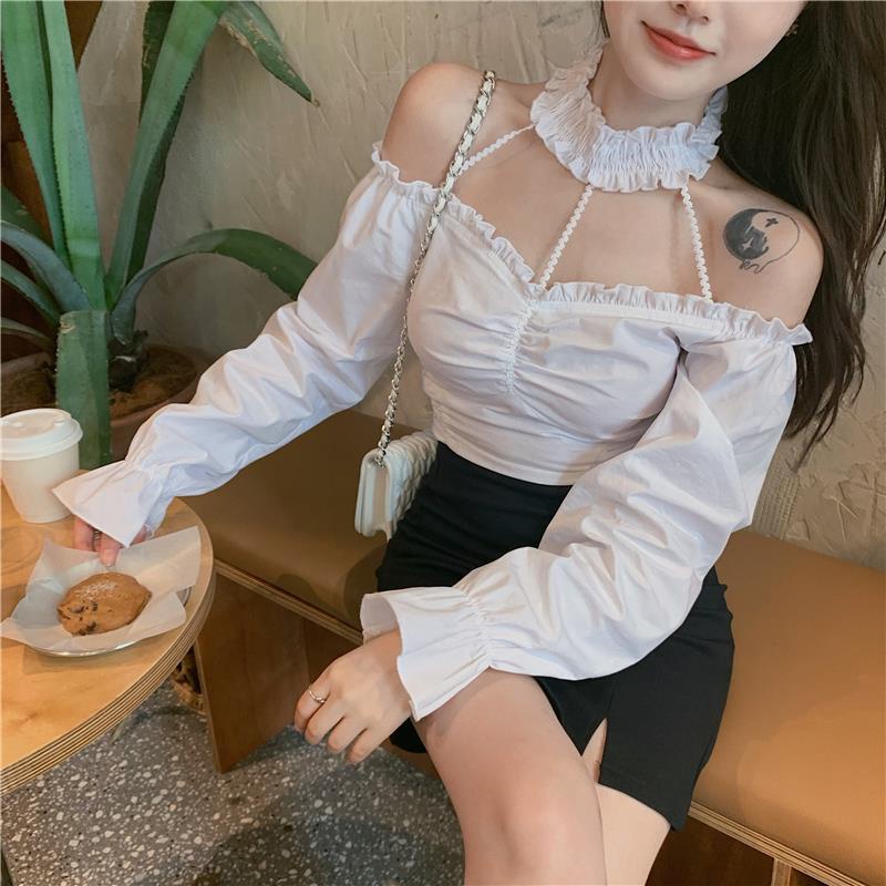 Áo thun tay dài trễ vai thời trang dành cho nữ mới