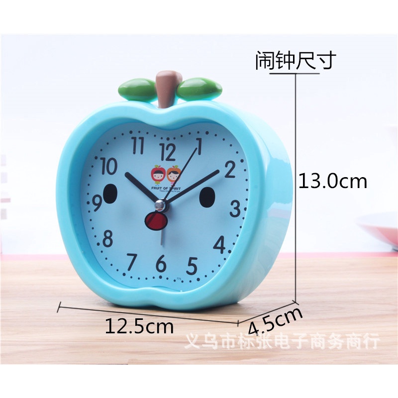 Đồng hồ báo thức học sinh, quà tặng, đồng hồ trẻ em hình quả táo