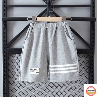 Quần đùi kẻ sọc dành cho bé trai THANH THỊNH 18-45kg. Chất liệu đẹp. Đường may kỹ. MA33.