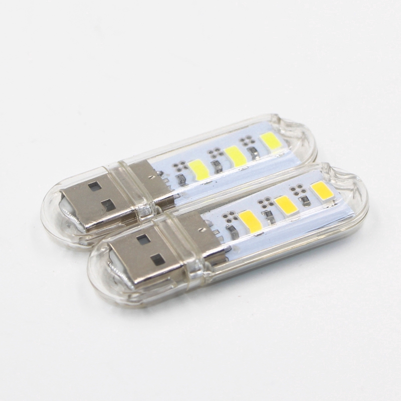 Đèn USB 3 LED 5V ánh sáng trắng / ánh sáng ấm tiện dụng