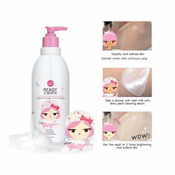 Sữa tắm trắng da Ready 2 white one day whitener Cathy Doll 450ml Thái Lan