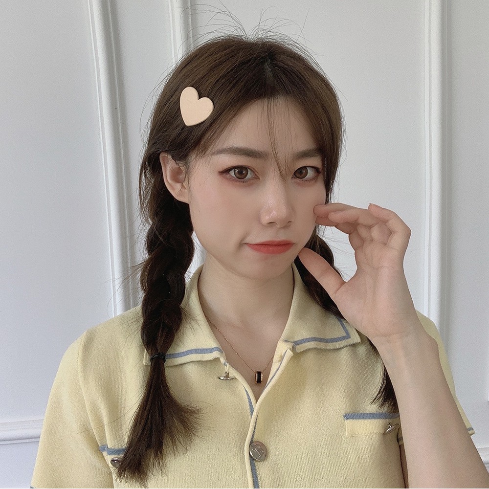 [Mã SKAMCLU8 giảm 10% cho đơn từ 100K] Kẹp tóc Hàn Quốc hình trái tim xinh xắn cho nữ
