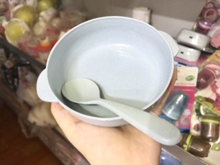 Bát lúa mạch kèm thìa cho bé ăn dặm - [Sỉ tận gốc]