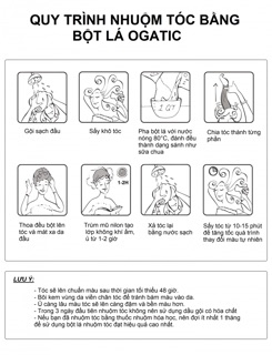Bột lá nhuộm tóc OGATIC – Màu Đen