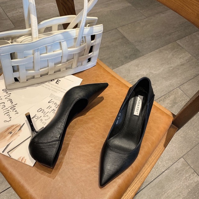 Giày cao gót da trơn gót nhọn fullbox hàng quảng châu cao cấp