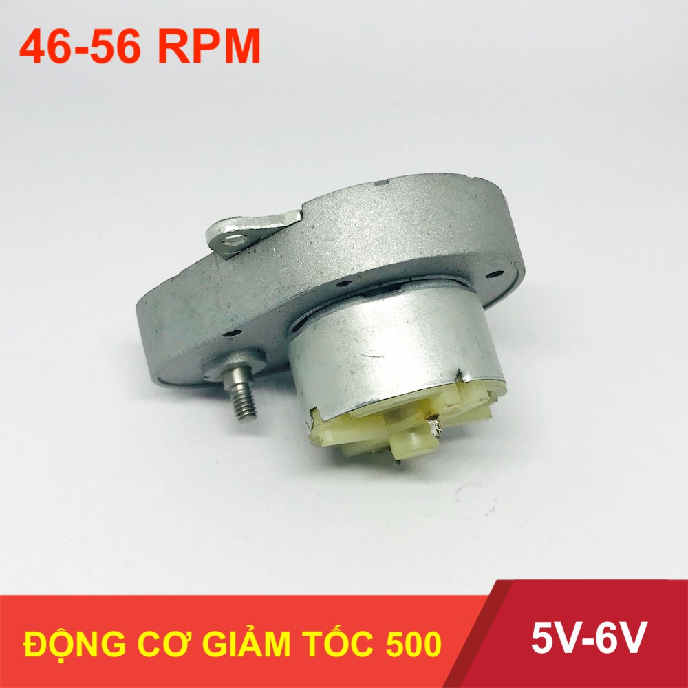 Động cơ motor mô tơ giảm tốc mini cực mạnh bánh răng kim loại DC 500 5V-6V tốc độ 56 vòng một phút - LK0106