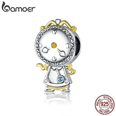 Mặt Trang Sức Vòng Cổ Vòng Tay bamoer BSC320 Hình Đồng Hồ Ma Thuật Bằng Bạc Ta 925 Bạch Kim Làm Trang Sức Thủ Công