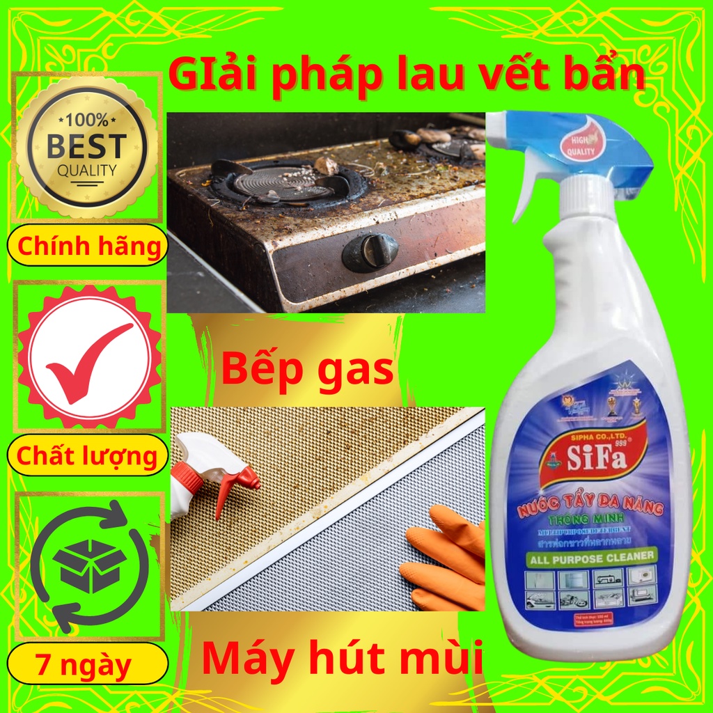 Tẩy dầu mỡ,Xịt lau bếp Gas, Siêu tẩy dầu mỡ bếp từ, bàn bếp, lò vi sóng, máy hút mùi, tủ lạnh,...