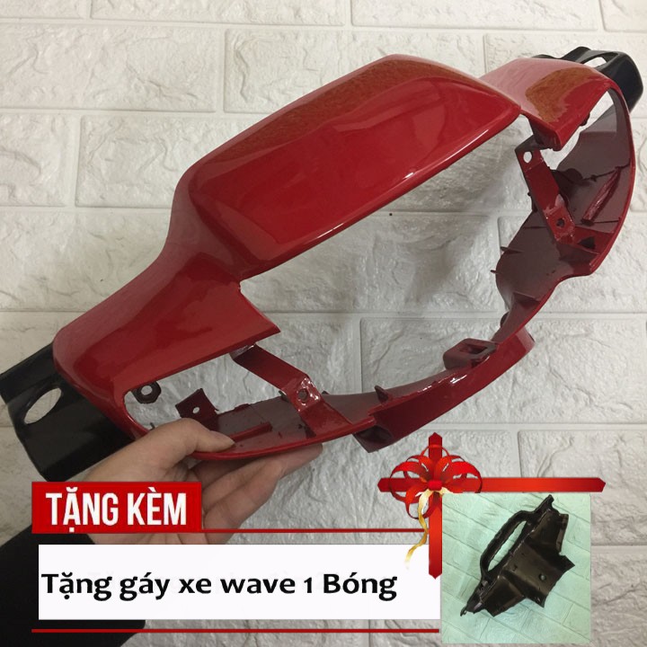 Ốp đầu đèn 1 bóng phanh Cơ + Gáy  xe Wave ZX, Wave 110, Wave Alpha 2002-2006