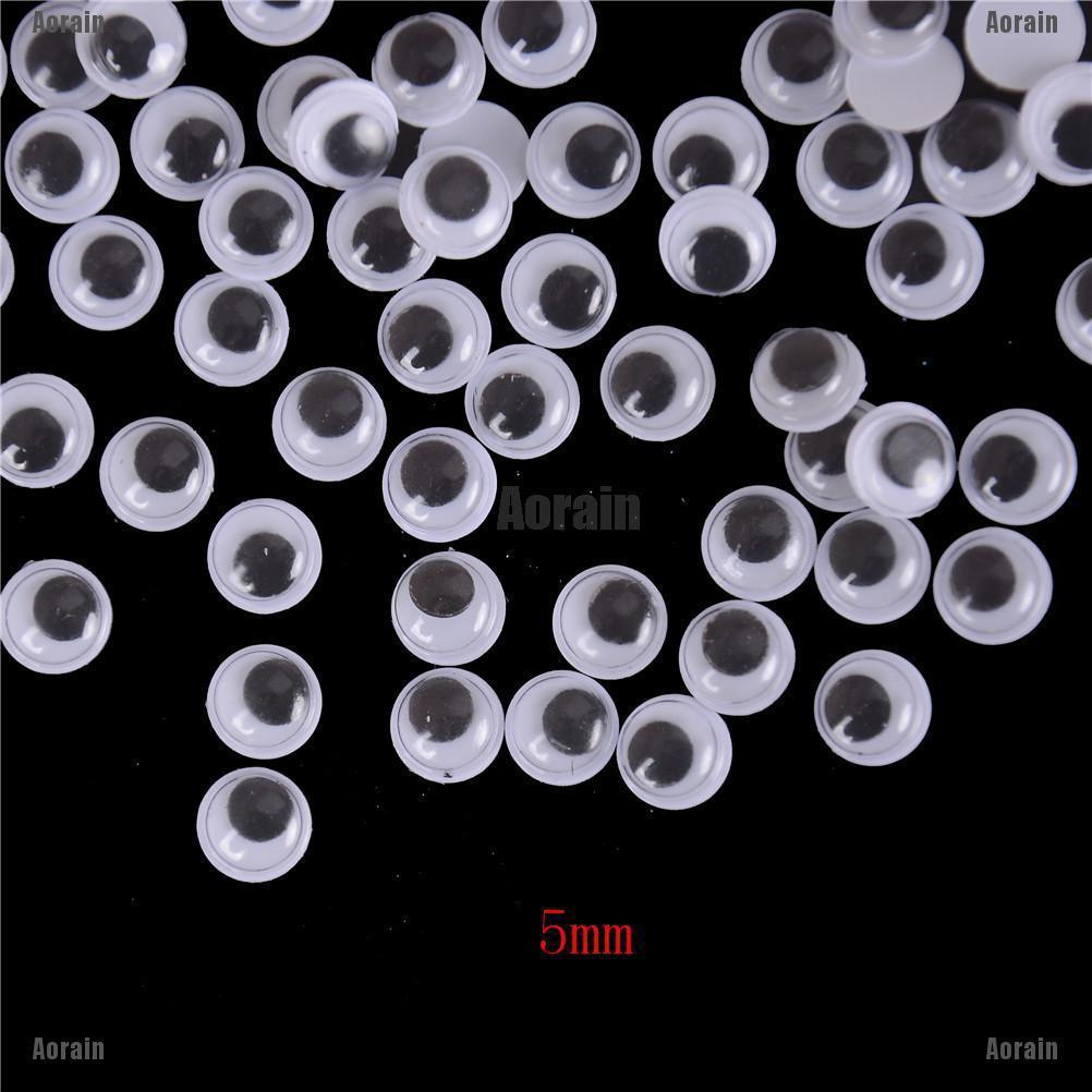 Set 100 Mắt Tự Dính Cỡ 5 / 6 / 7mm Cho Búp Bê