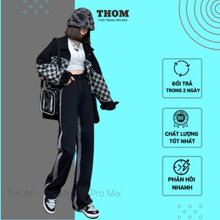 Quần jean thời trang thom ống rộng đẹp lạ
