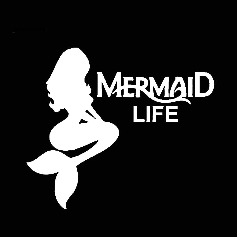 PET_Mermaid Letter PET Reflective Car Sticker Waterproof Adhesive Vehicle Decal