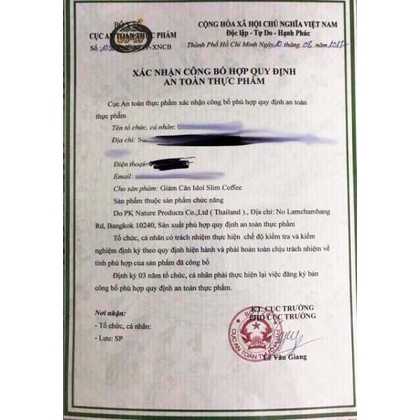 CAFE IDOL SLIM + THÁI LAN