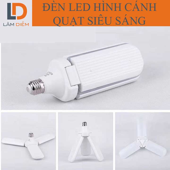 BÓNG ĐÈN LED TIẾT KIỆM ĐIỆN SIÊU SÁNG HÌNH CÁNH QUẠT 3 CÁNH | WebRaoVat - webraovat.net.vn