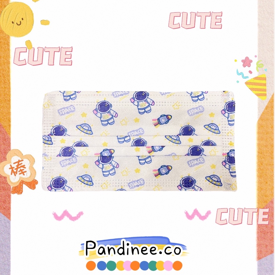 Khẩu trang người lớn in hoạ tiết hoạt hình gấu cute, nhiễu mẫu mới đáng yêu Pandinee KT01