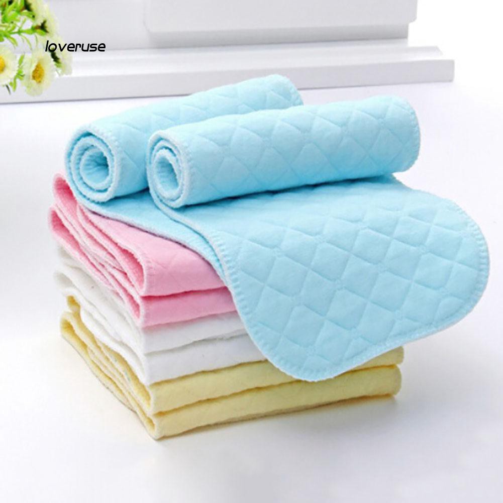 10 miếng vải đệm tả em bé 3 lớp kích thước 32x12cm bằng vải cotton sử dụng nhiều lần