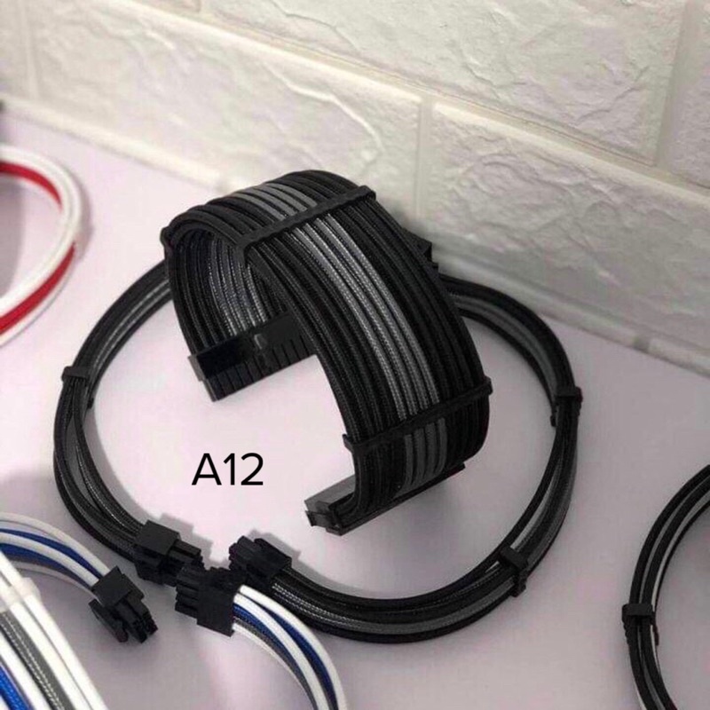 Dây nguồn nối dài bọc lưới 24 pin 6- 8 pin cho VGA hàng loai 1