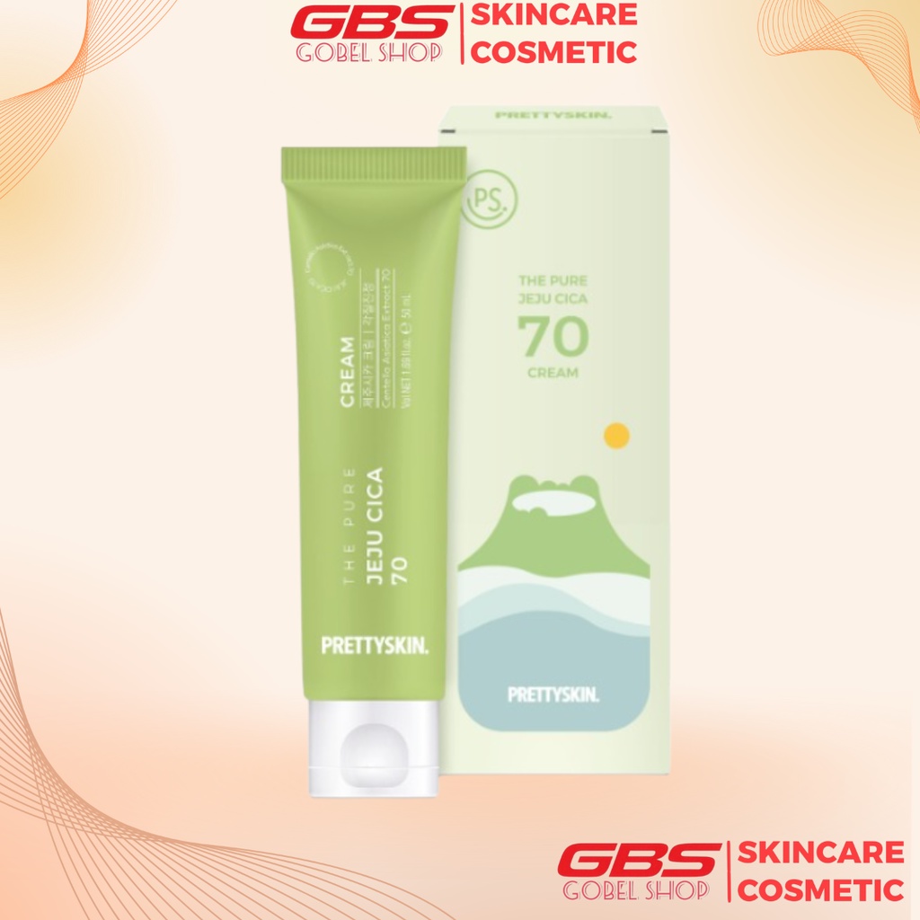 Kem Dưỡng Làm Dịu Da Chiết Xuất Rau Má Pretty Skin - PrettySkin The Pure Jeju Cica 70 Cream 50ml