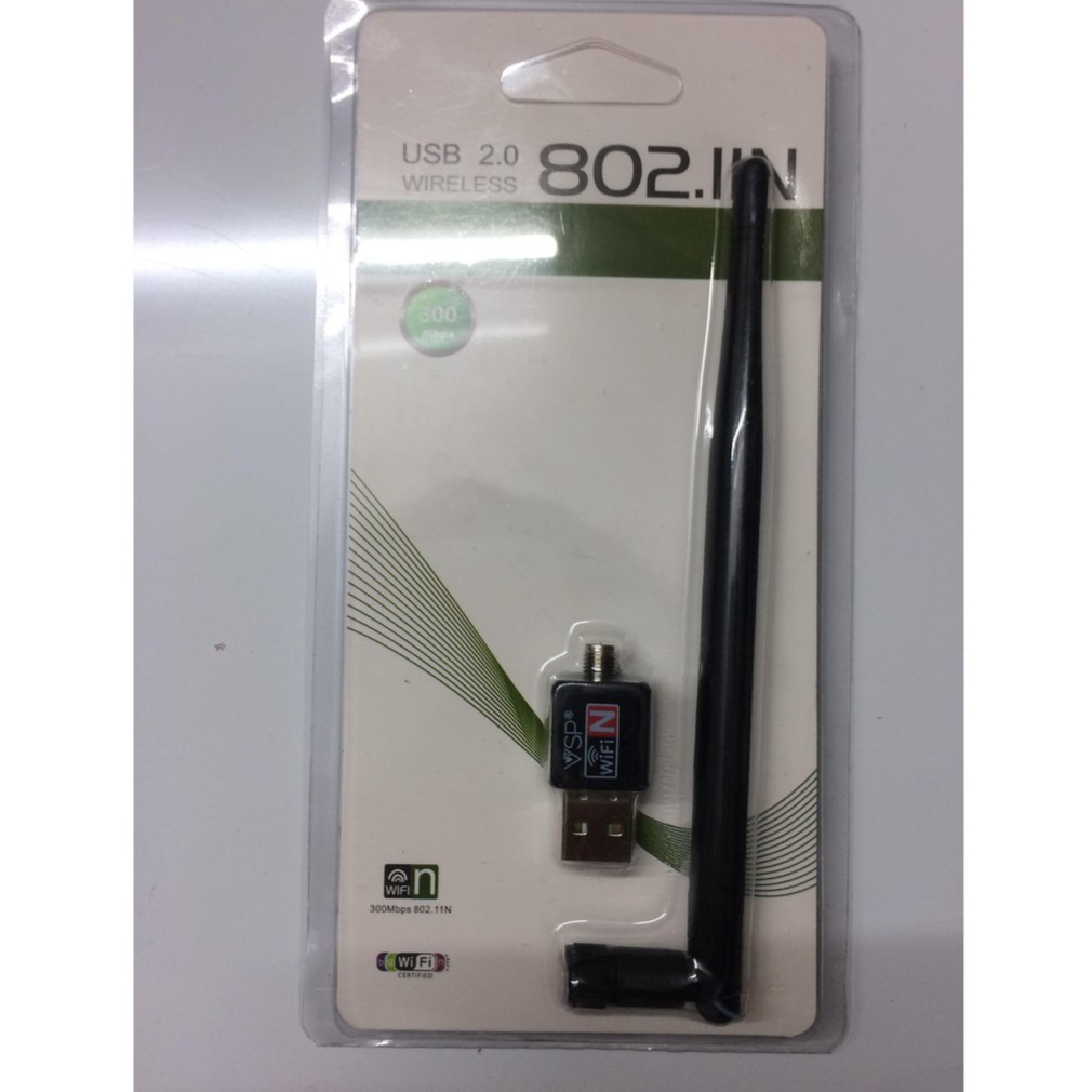 usb thu wifi angten dài chuẩn N 300M chính hãng VSP