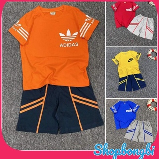 Bộ bé trai tay ngắn size đại cotton co dãn 20-40kg